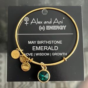 Alex and Ani - May Birthstone Charm Bangle, Emerald